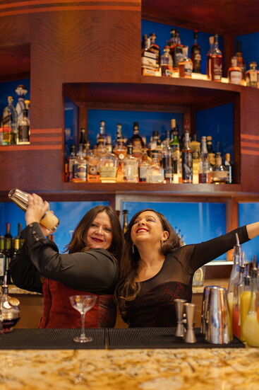 Kristen & MayaLou, Mixologists & Owners of Rocktails Bars On Wheels. Photo by Sybilka Storie.