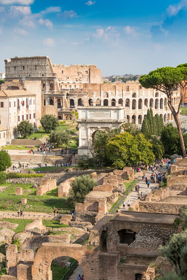 The Arch of Constantine and Colosseum