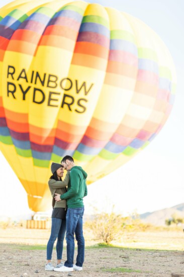 See everything with a different view together with a hot air balloon ride. Photo by MaeWood Photography 