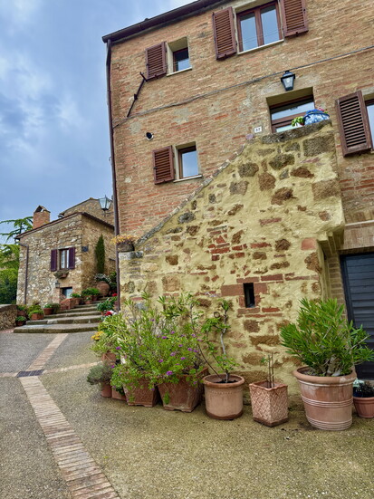 A street in Pienza. 