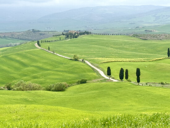 Situated high atop a hill, the village of Pienza offers outstanding views of the Val d’Orcia. 