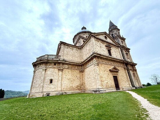 The Church of San Biagio sits outside the city walls of Montepulciano.