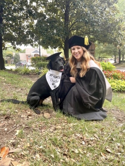 Dr. Diggs with her rescue dog Breck