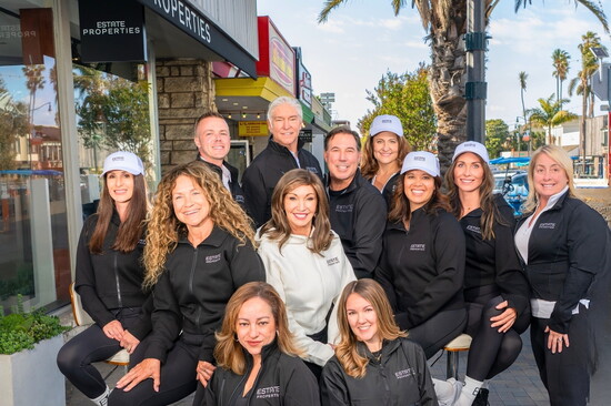 A team photo in front of the Estate Properties office on Catalina Ave in Redondo Beach.