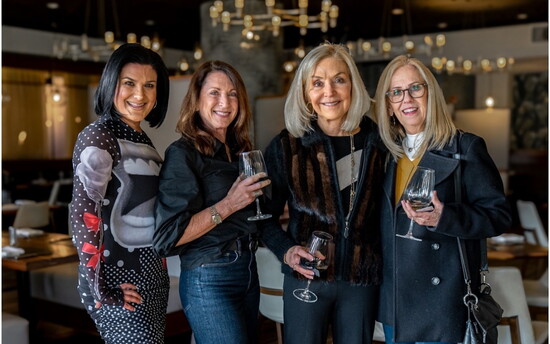 Anouheh Moghaddam, Michele Nelson, Gayle Probst, and Lynn Lord enjoying good times and great wines.