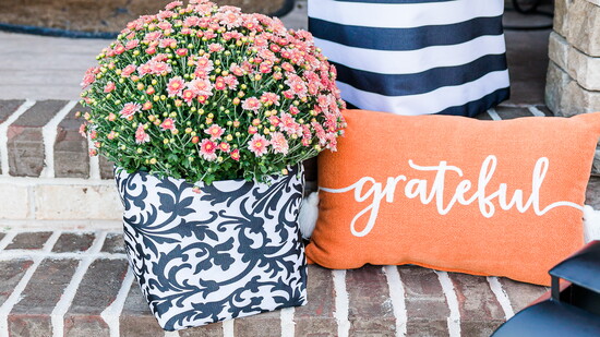 So.CachePots make it easy to elevate your porch for fall.