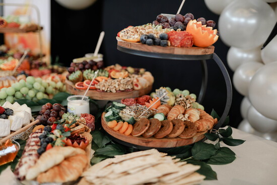 A signature Rosemary & Brie charcuterie board.