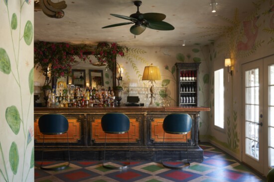 The eclectic bar at Hotel Lulu