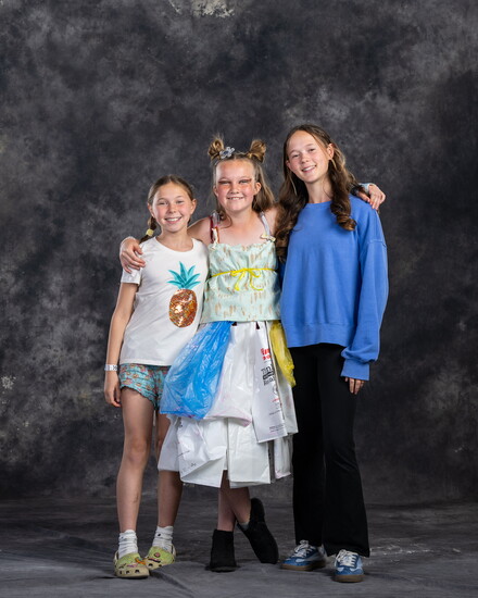 ONE GIRL'S TRASH, ANOTHER GIRL'S TREASURE. Designers: Sloan Olson, Melody and Mimi Cameron. Model: Sloan Olson. Pc: Kimberly Teichrow