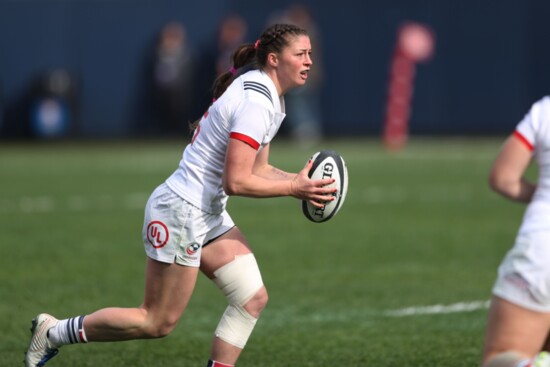 Meya Bizer playing at Soldier Field against New Zealand 