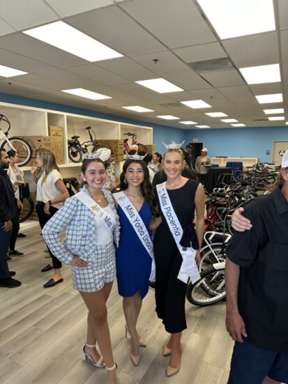 Miss YL Hills, Miss YL & Miss Placentia at the ribbon cutting.