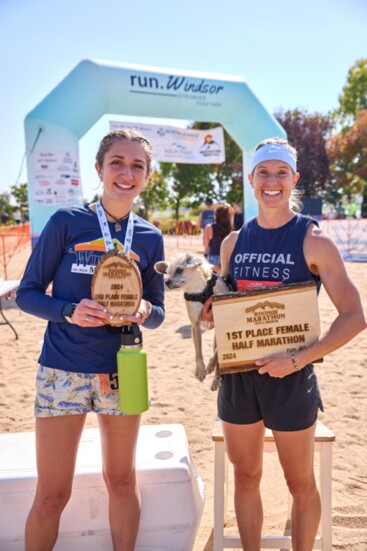 First and second place winners at the 2024 Female Half Marathon.