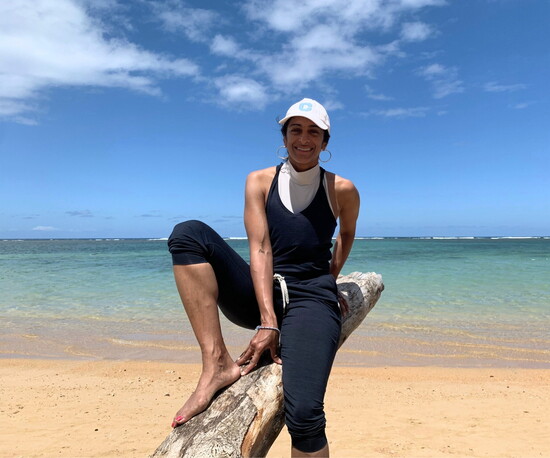 Taking in the calm and joy of the ocean.