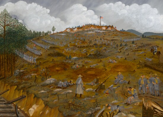 “The Battle of Fort Sanders” (painted 1958, Russell Briscoe)