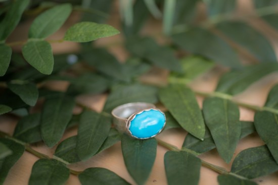 Sleeping Beauty turquoise ring. Arizona-sourced turquoise set in .925 sterling silver | $160