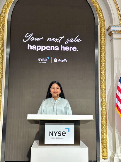 Saanvi at NYSE.