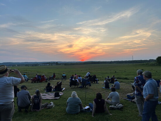 Hopeton solstice sunset event.