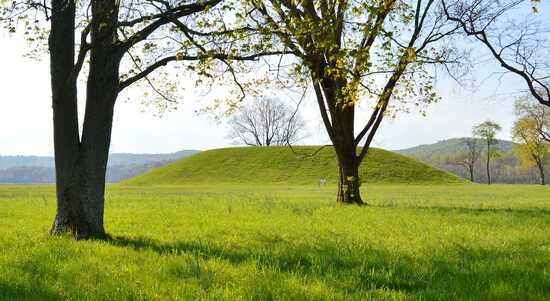 Seip Mound, part of the Hopewell Culture National Historical Park. Courtesy of John Hancock via the Ohio History Connection.