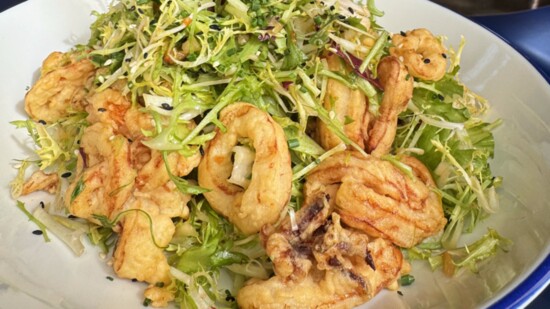 Crisp Calamari Salad with Miso Vinaigrette