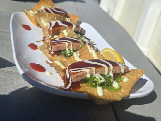 Tuna nachos on the O.C. Foodie Tour. Photo Credit: Jennifer Waldera