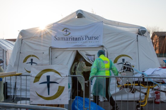 Samaritan's Purse volunteers responding to the COVID-19 crisis in Northern Italy in March 2020. Photo courtesy of Samaritan's.