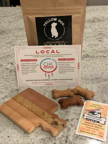 Each subscription box comes with locally-sourced items from Oklahoma small businesses.