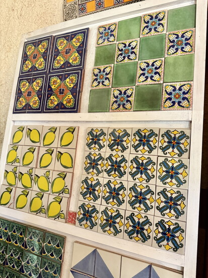 A small sampling of tiles available at Arte San Gabriel outside Dolores Hidalgo