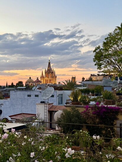 Sunset from the rooftop of Casa Nostra