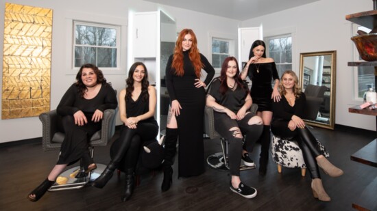 The staff of Sarah Victor Beauty, from L-R, Christina Camerota, Alyssa Meyer, Sarah Victor, Lyss Oja, Natalie Pace, Amanda Pise.