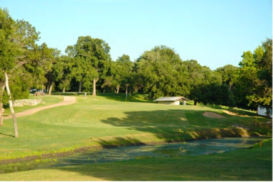 The approach shot on the 12th hole