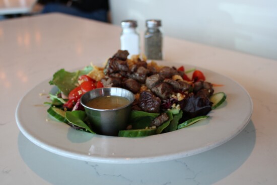 The Thai salad with steak at Galaxy Cafe. Image by Julie Royce.