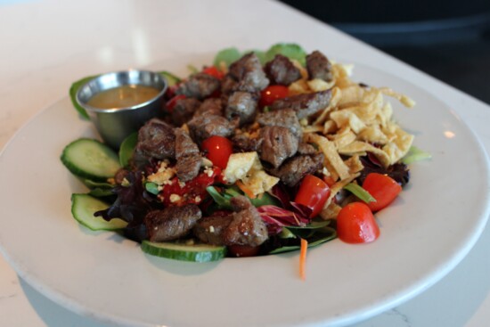 The Thai salad with steak at Galaxy Cafe. Image by Julie Royce.