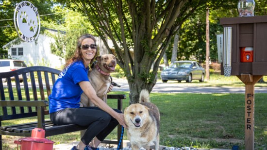 Jennifer Salatin and her pups.