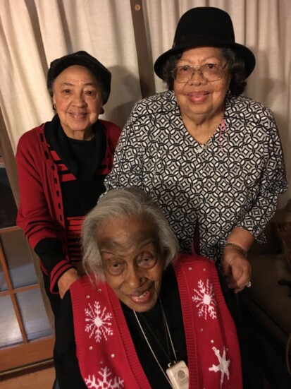  Mary Mills, (center), pictured with Mary Walker and Eleanor Bright