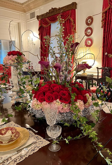 The grand formal dining room at Bellingrath House