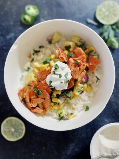 Salmon Burrito Bowl