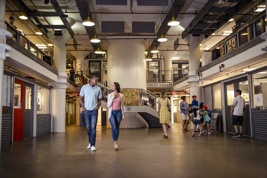 A couple at the Torpedo Factory Art Center. Photo Credit: Kristian Summerer for Visit Alexandria