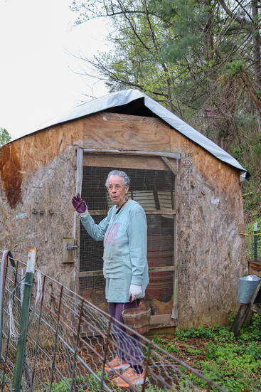 Leni Sorenson outside at Indigo House. Photo Credit: Stephanie Rajab