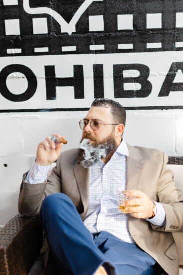 Elier "Albert" Alberto enjoying the fruits of his labor. 