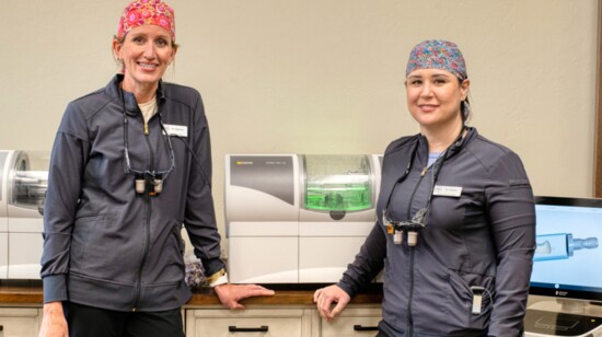 Drs. Sara Spurlock and Jenni use the latest computerized design technology in house to create custom crowns, bridges, partials and dentures.