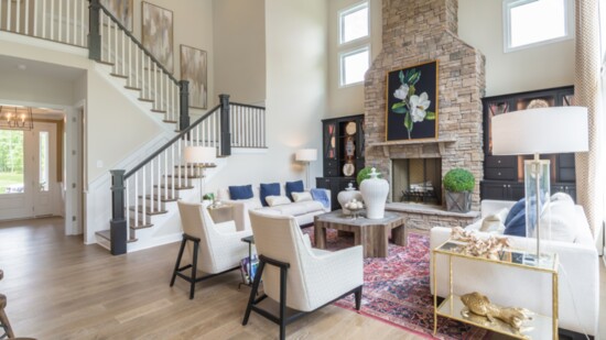 Open, spacious living spaces are hallmarks of Schell Brothers homes.