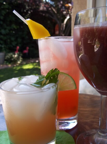 Coyote Howl, Vanilla Peach Mocktail and Spicy Grapefruit Cilantro Sparkling Cooler