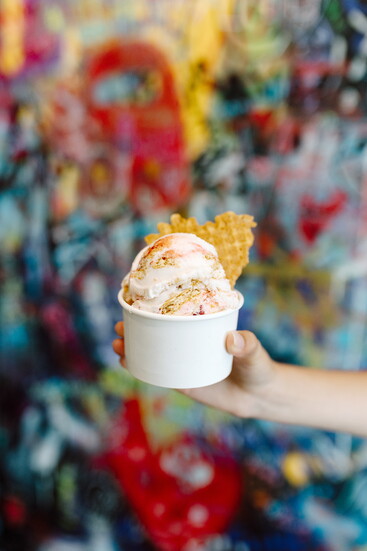 heesecake In Paradise ice cream from Alice Scooper's