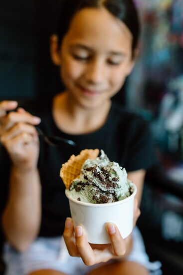 Green Day ice cream from Alice Scooper's