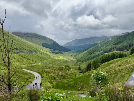 The Rest-and-Be-Thankful viewpoint from the A83 in Argyll and Bute.
