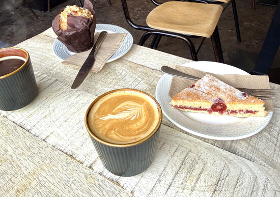 Breakfast at Hinba, a specialty coffee shop in Oban.