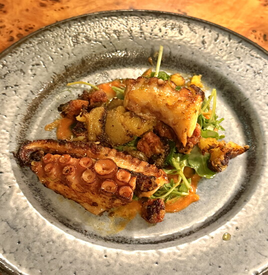 Pan seared octopus at local favorite Cafe 1, Inverness.