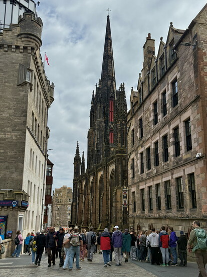 The historic Castlehill section of the Royal Mile, in Edinburgh's Old Town.