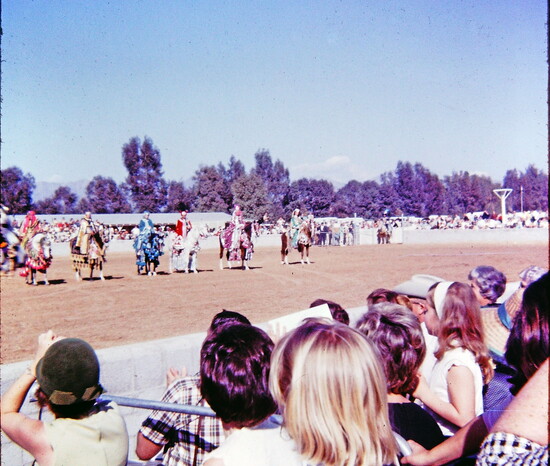 In 1966, the Arabian Horse Show at Paradise Park featured Arabians and colorfully costumed riders. Courtesy Scottsdale Historical Society