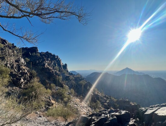 Hiking Camelback Mountain.